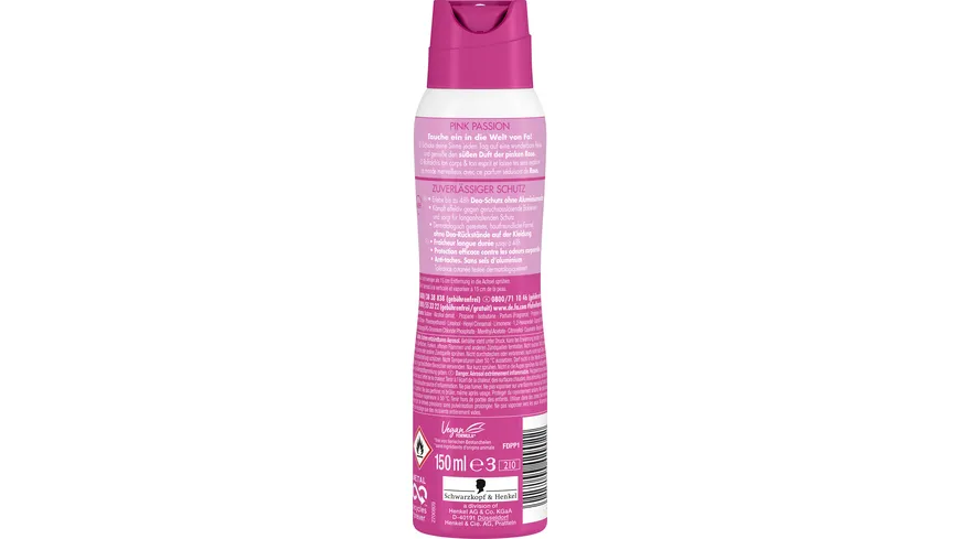 FA Deospray Pink Passion 150ml 150 ml