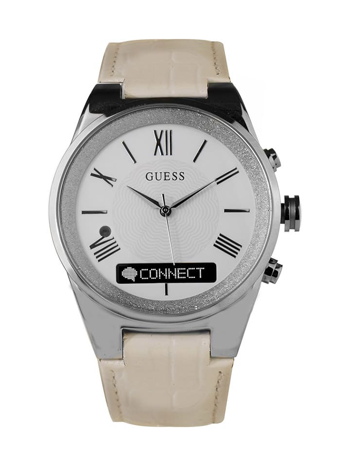Guess Quarzuhr in Beige/ Silber günstig kaufen onesize