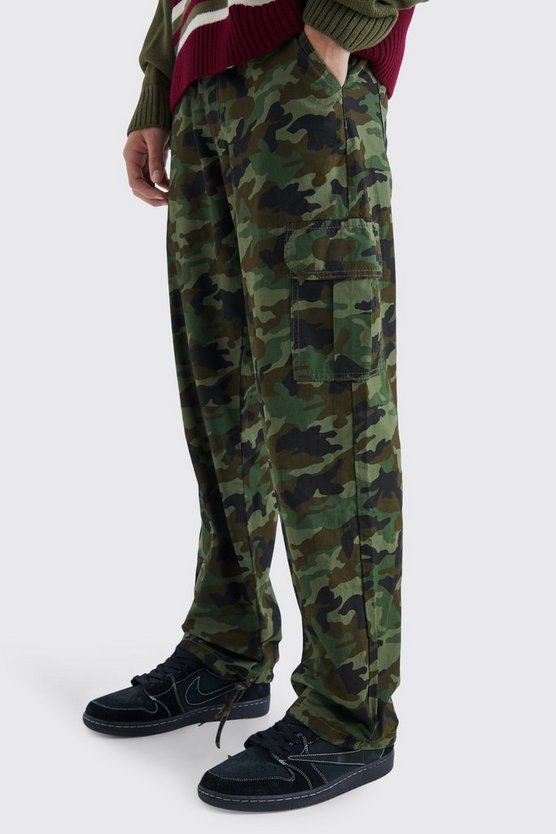Lockere Camouflage Cargo-Hose