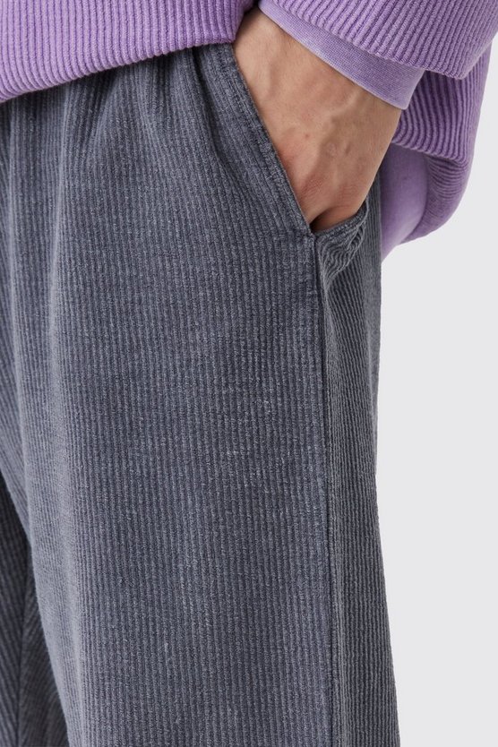 Tall Cord-Jogginghose mit geteiltem Saum