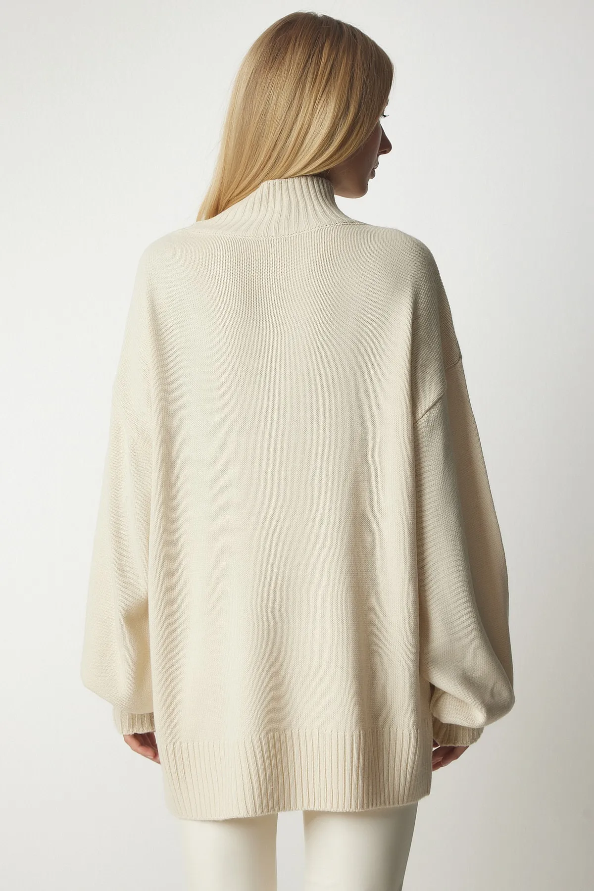 Happiness İstanbul  Pullover - Beige - Oversized
