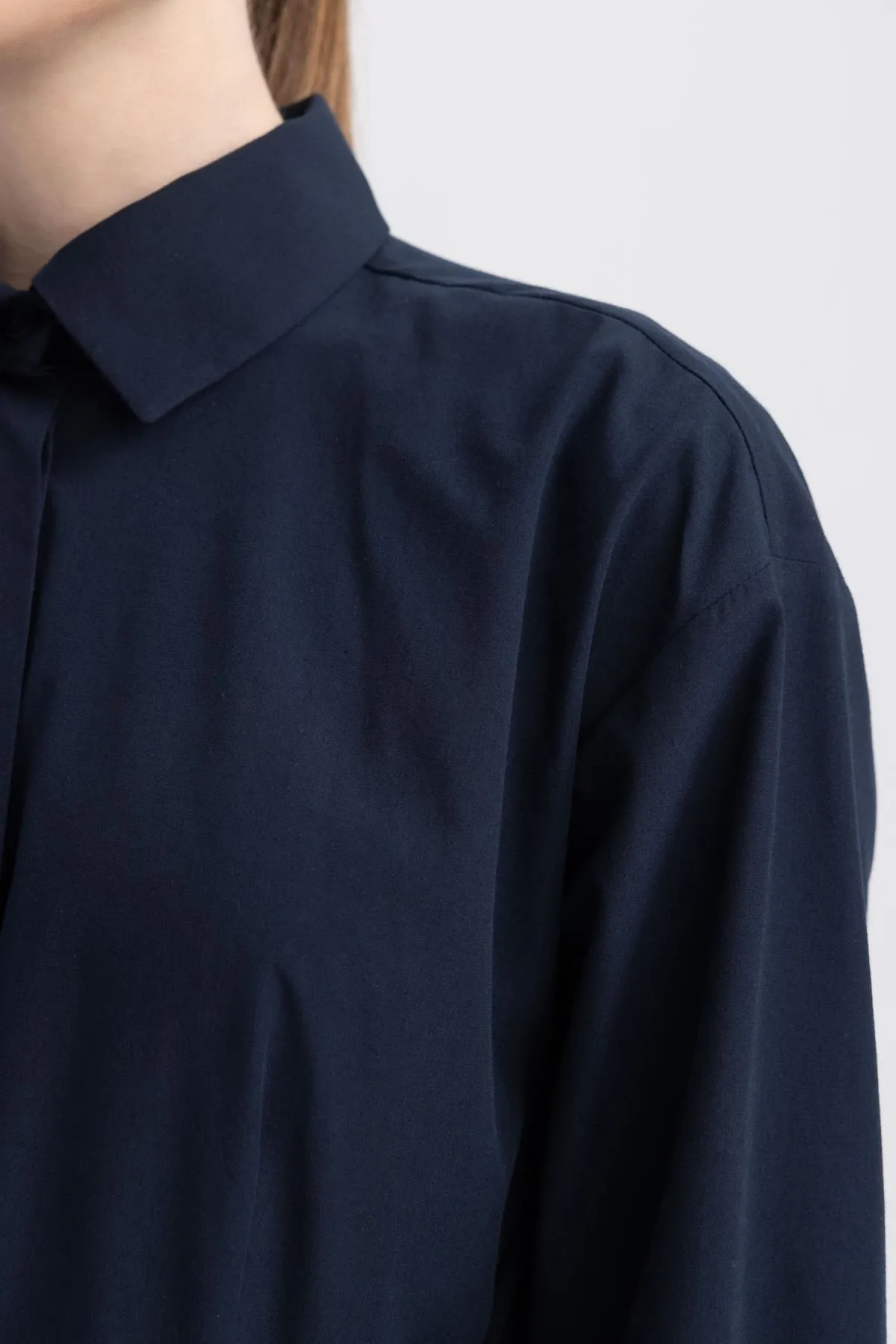 DeFacto  Relax Fit Hemdkragen-Popeline-Langarmkleid