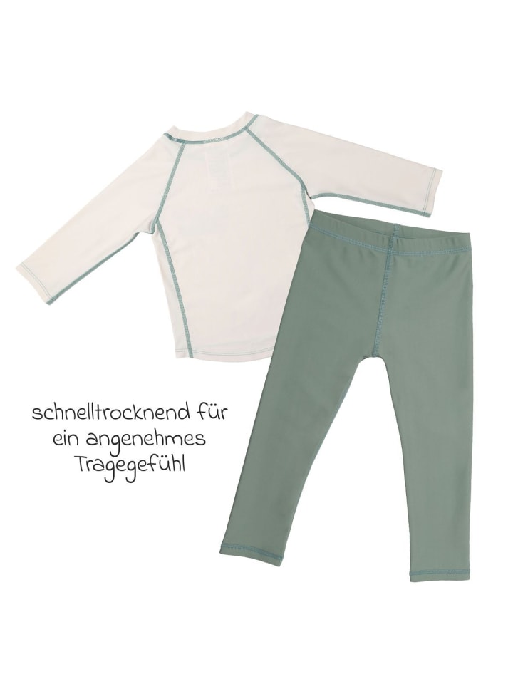 LaLoona Bade-Set Shirt & Leggings mit UV-Schutz - in weiss,gruen,motiv günstig kaufen