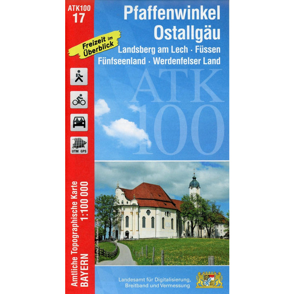 PFAFFENWINKEL, OSTALLGÄU 1 : 100 000 - Straßenkarte