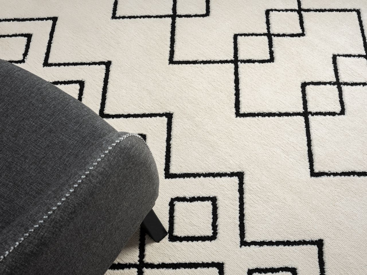 MyFlair Teppich Moroccan Heaven, 160 cm x 230 cm, Farbe weiß, rechteckig, Florhöhe 19mm