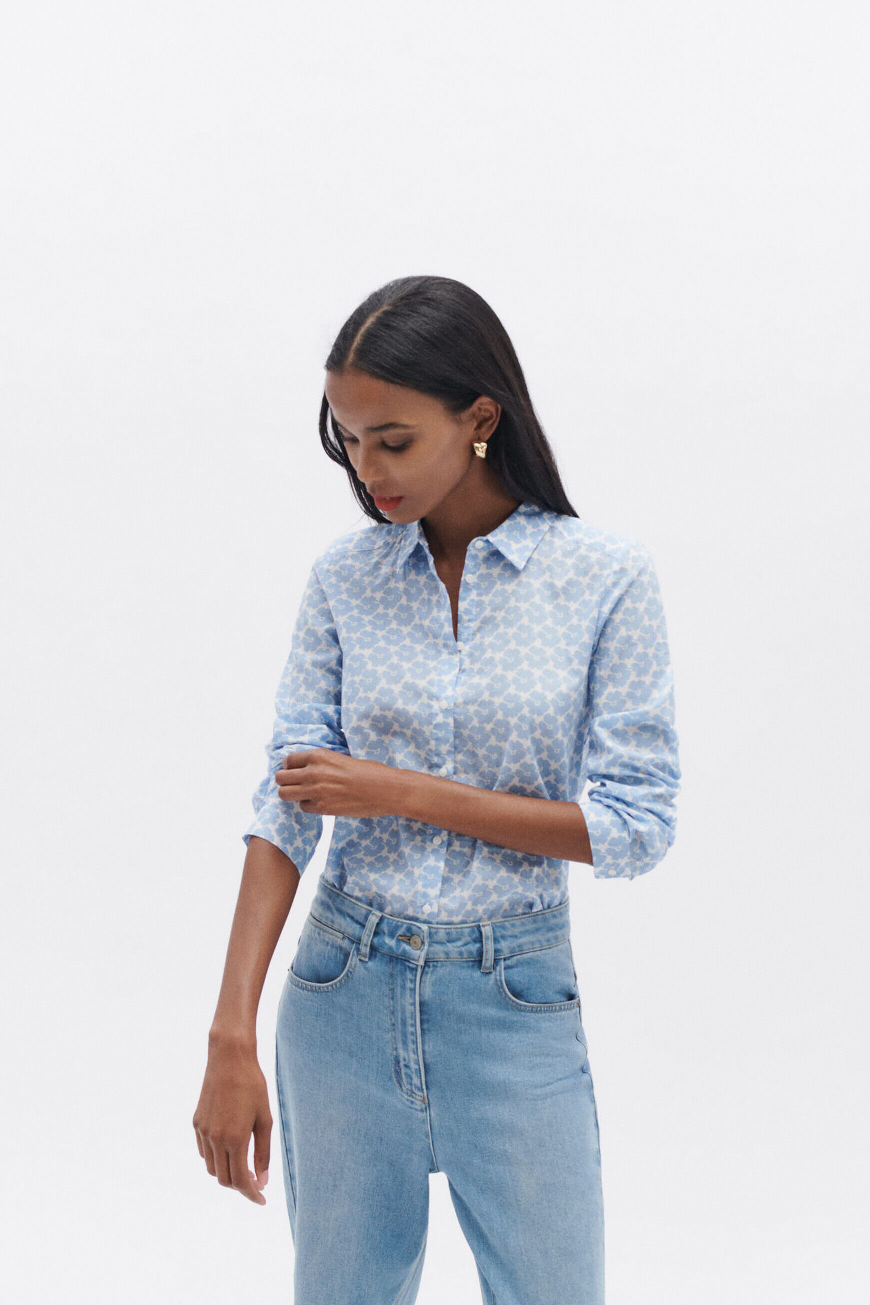 Chemise jessica1 bleu ciel femme