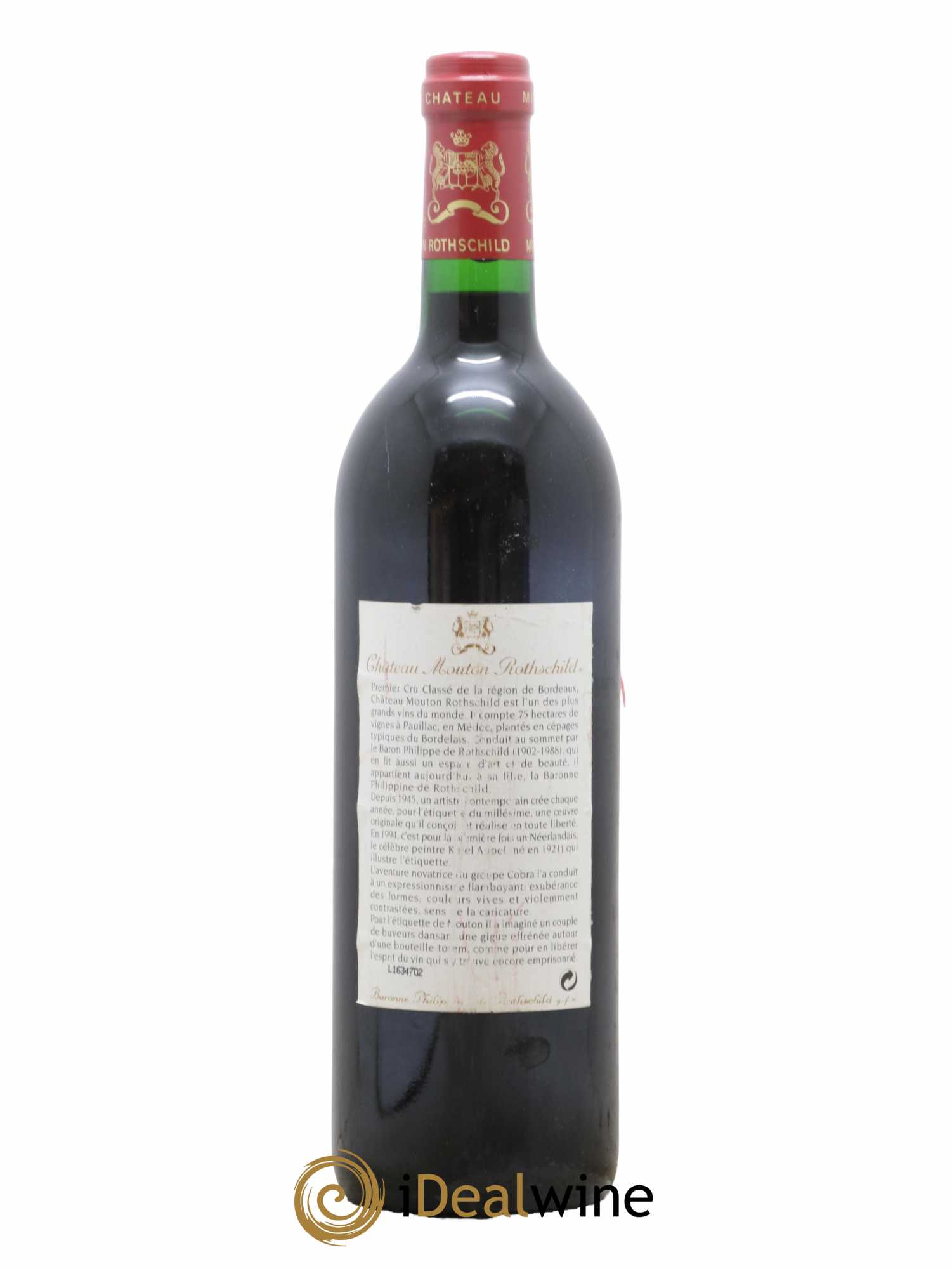 Château Mouton Rothschild 1er Grand Cru Classé  1994 - Lot de 1 Bouteille