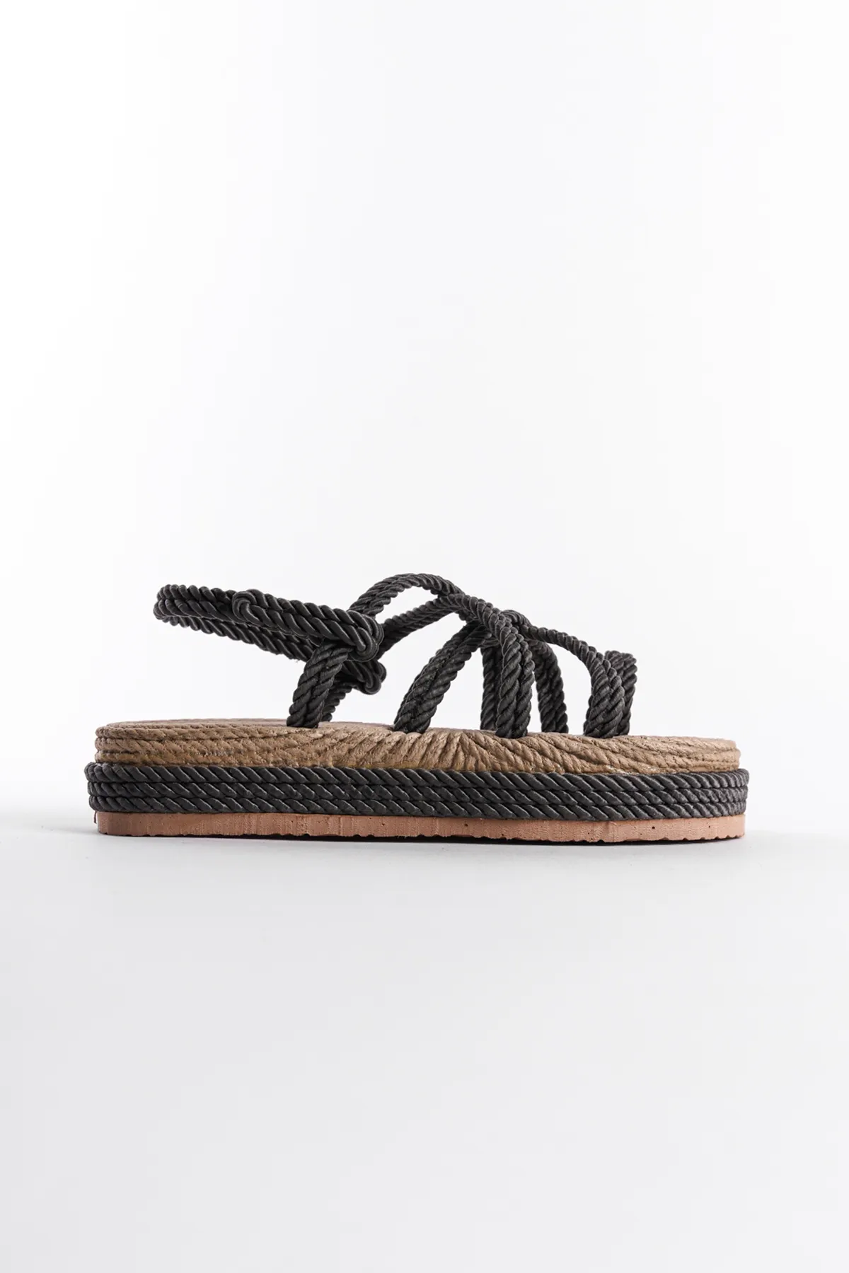 Capone Outfitters  Damen-Sandalen mit Keilabsatz und Schnürung