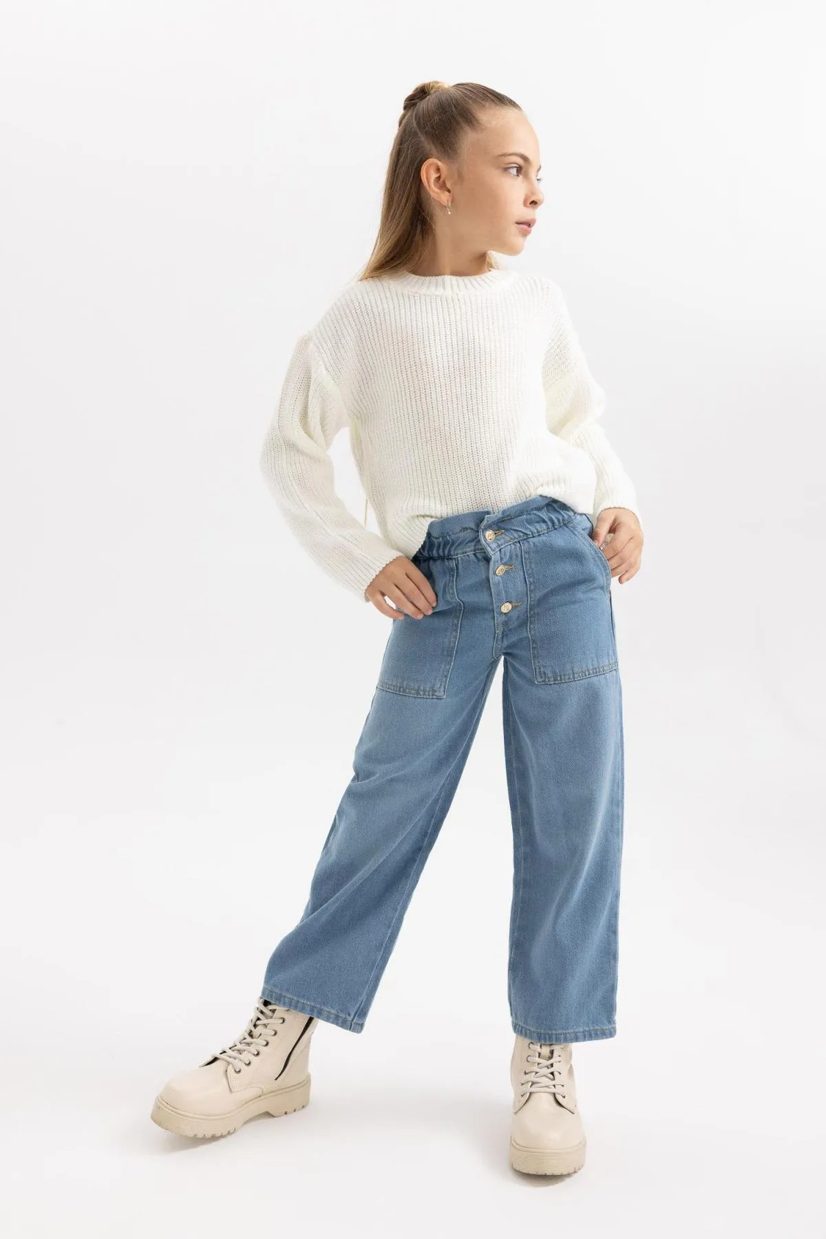 DeFacto  Weit geschnittene Jeanshose für Mädchen