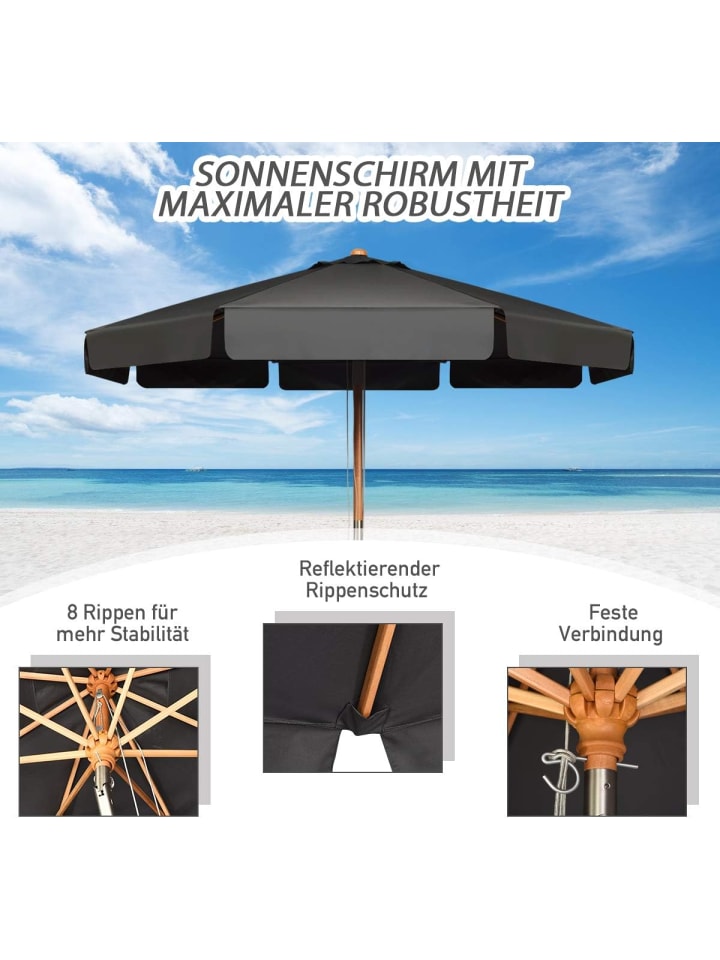 COSTWAY Sonnenschirm Ø300cm in Grau günstig kaufen onesize