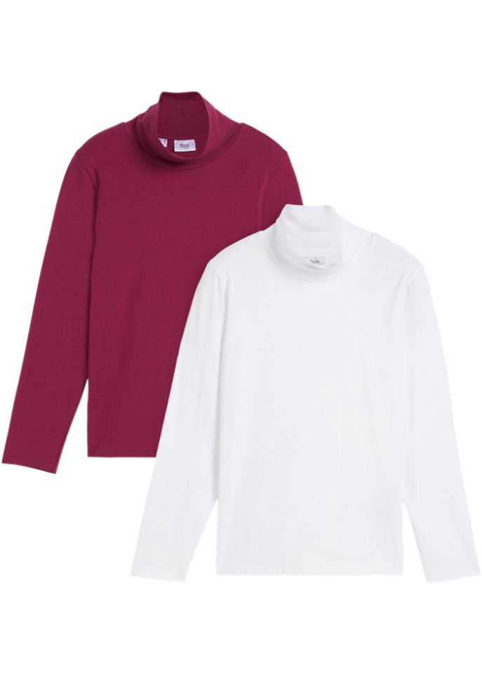 Kinder Rollkragen-Langarmshirt (2er Pack)