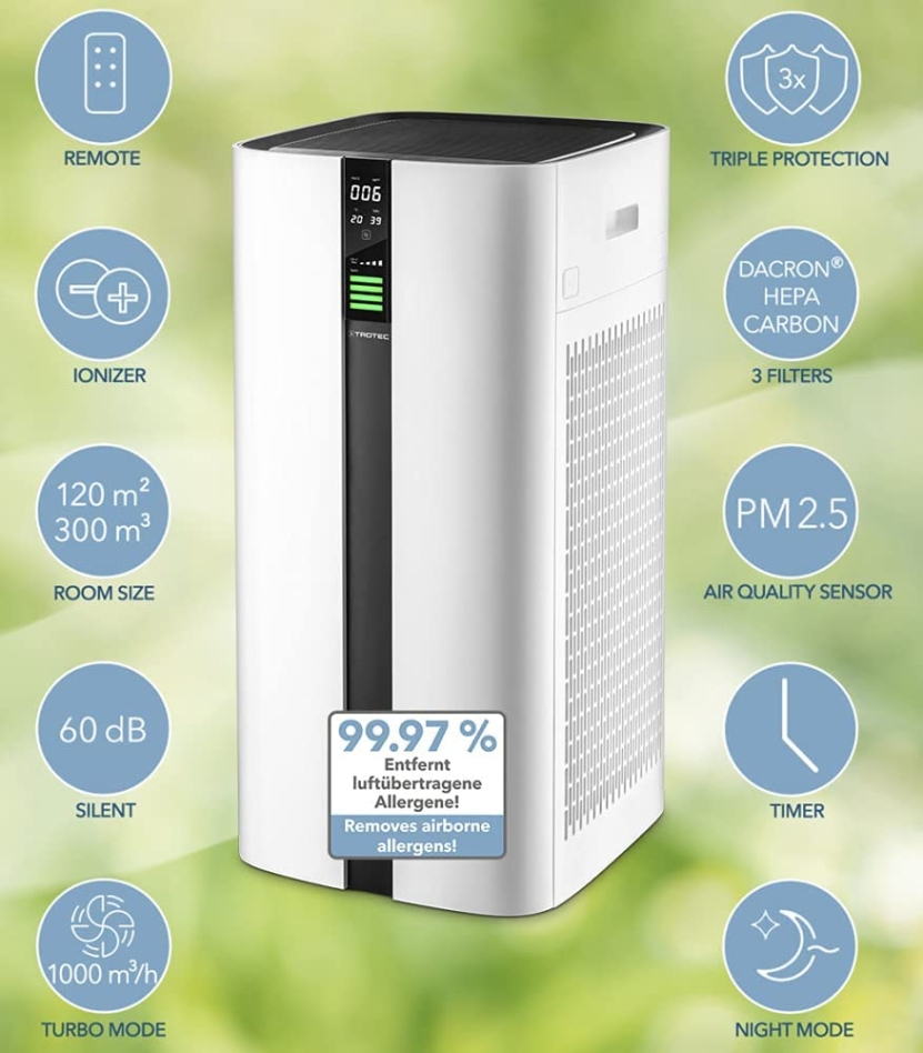 Purificador de aire de alto rendimiento Trotec 1580001055 AirgoClean® 350 E