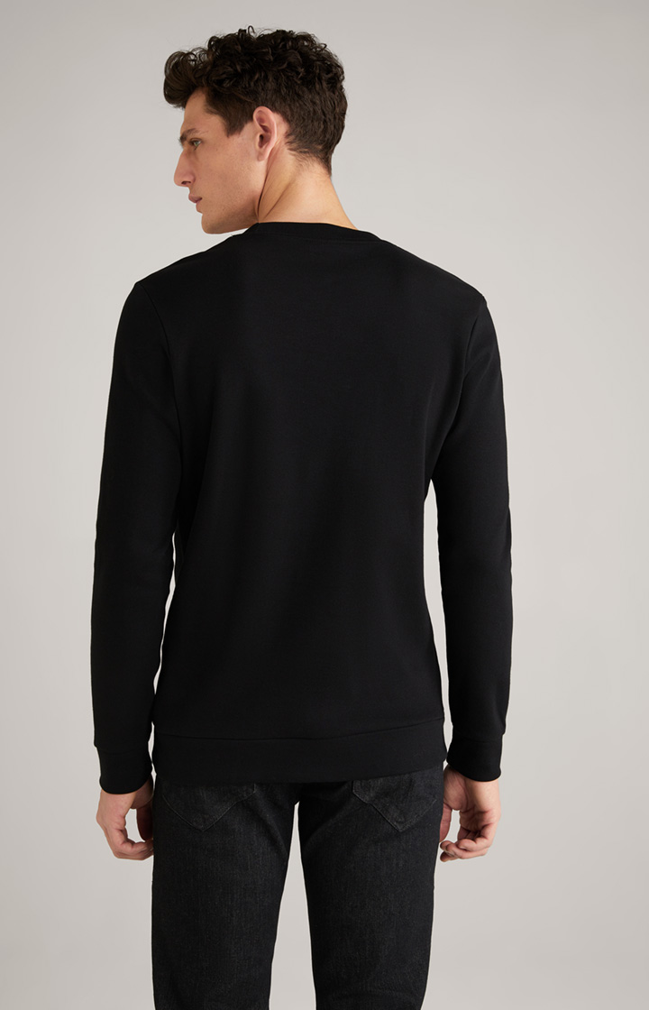 Sweatshirt Alfred in Schwarz/ Weiss