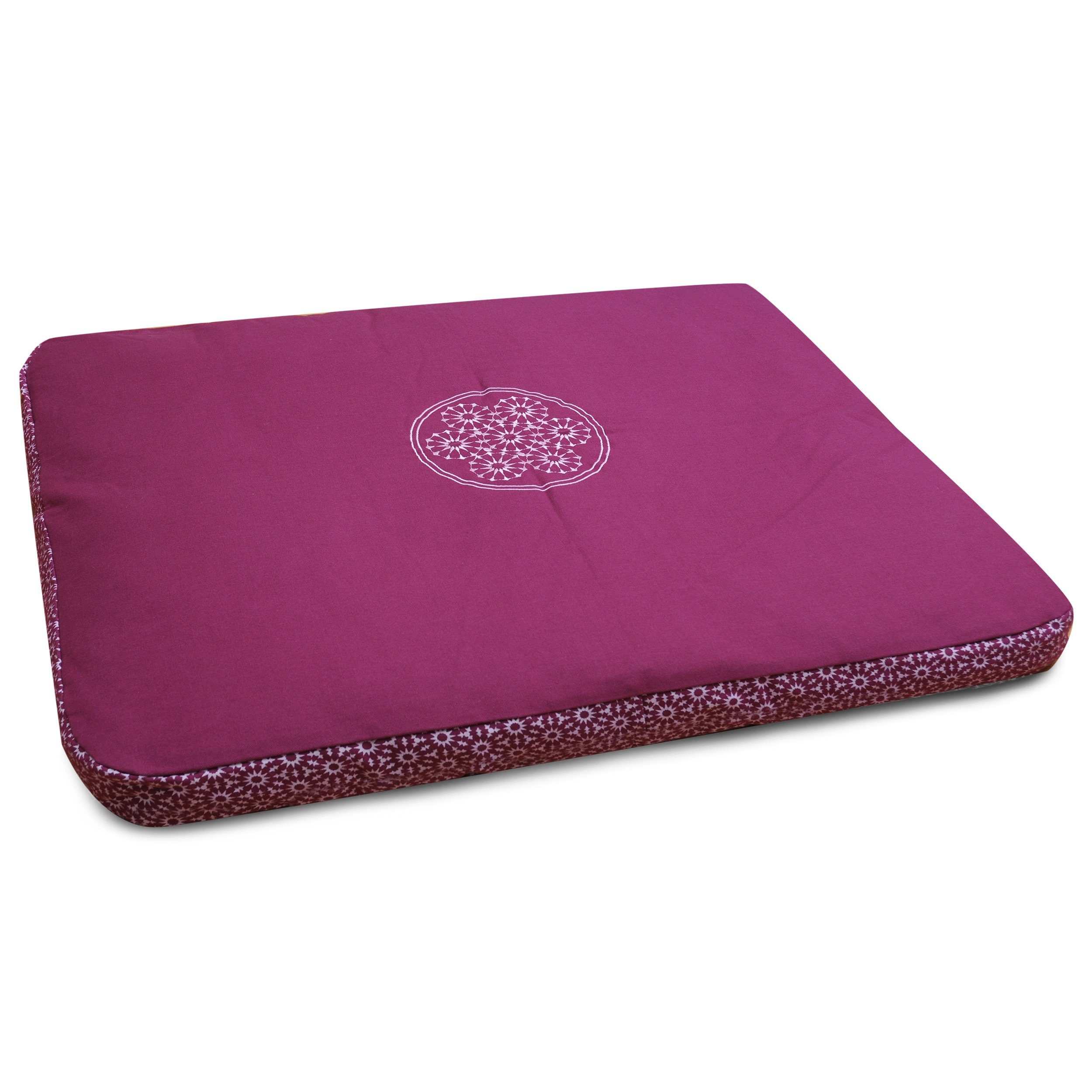 Yogishop Meditationskissen Futon Vintage Boysenberry, Dein kleines Universum, dein behüteter Space für die Meditation.