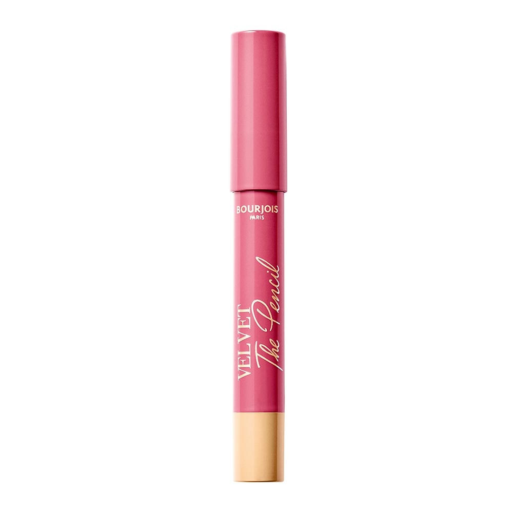 Bourjois Velvet The Pencil - Waterproof et sans transfert, mat 2-en-1 - 02 Amou-Rose Rouge à lèvres