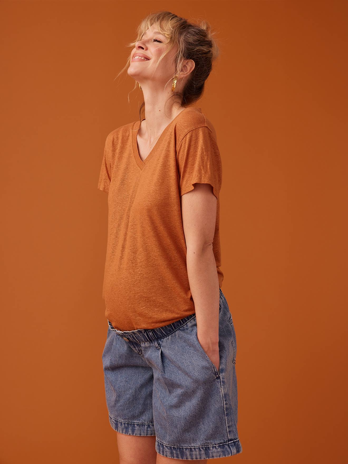 Envie de Fraise Umstands-Jeansshorts ENVIE DE FRAISE - blue stone