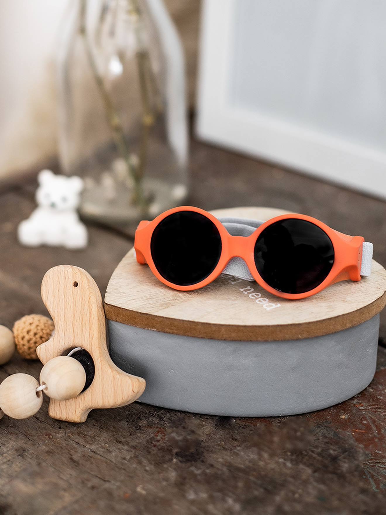 Lunettes de soleil BEABA pour bébé de 0 à 9 mois vert clair uni