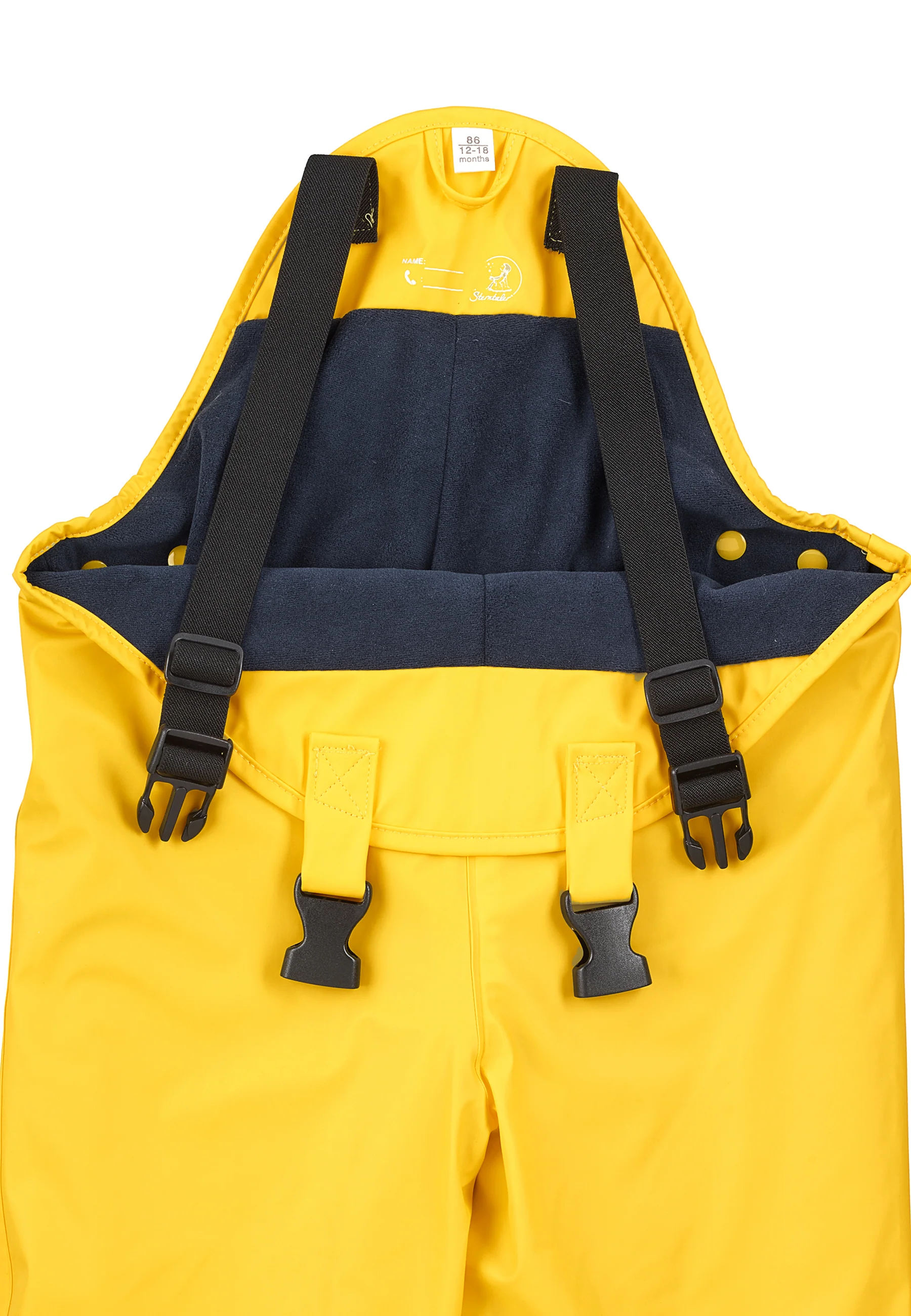 Regenhose Kinder, gefüttert mit Reflexstreifen