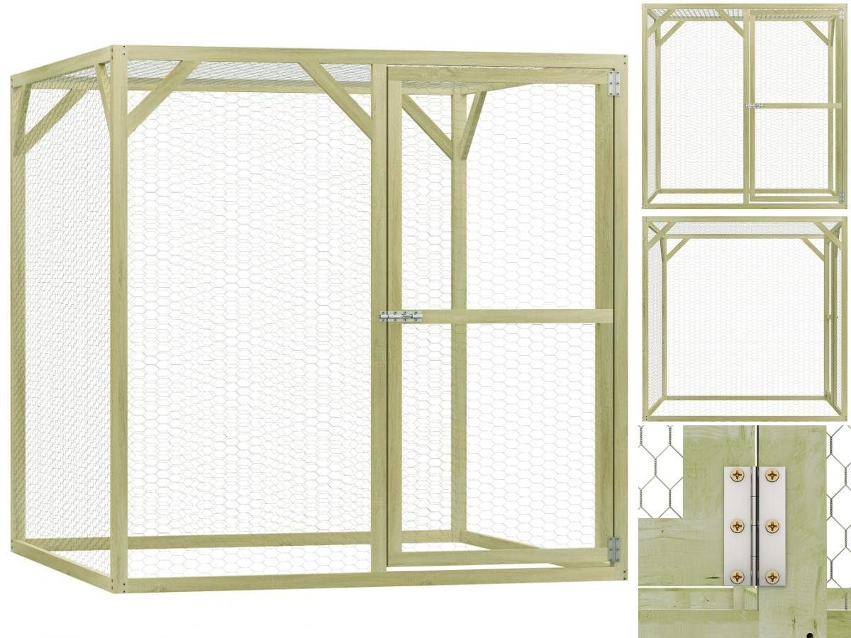 vidaXL Hühnerstall Hühnerkäfig 1,5x1,5x1,5 m Imprägniertes Kiefernholz