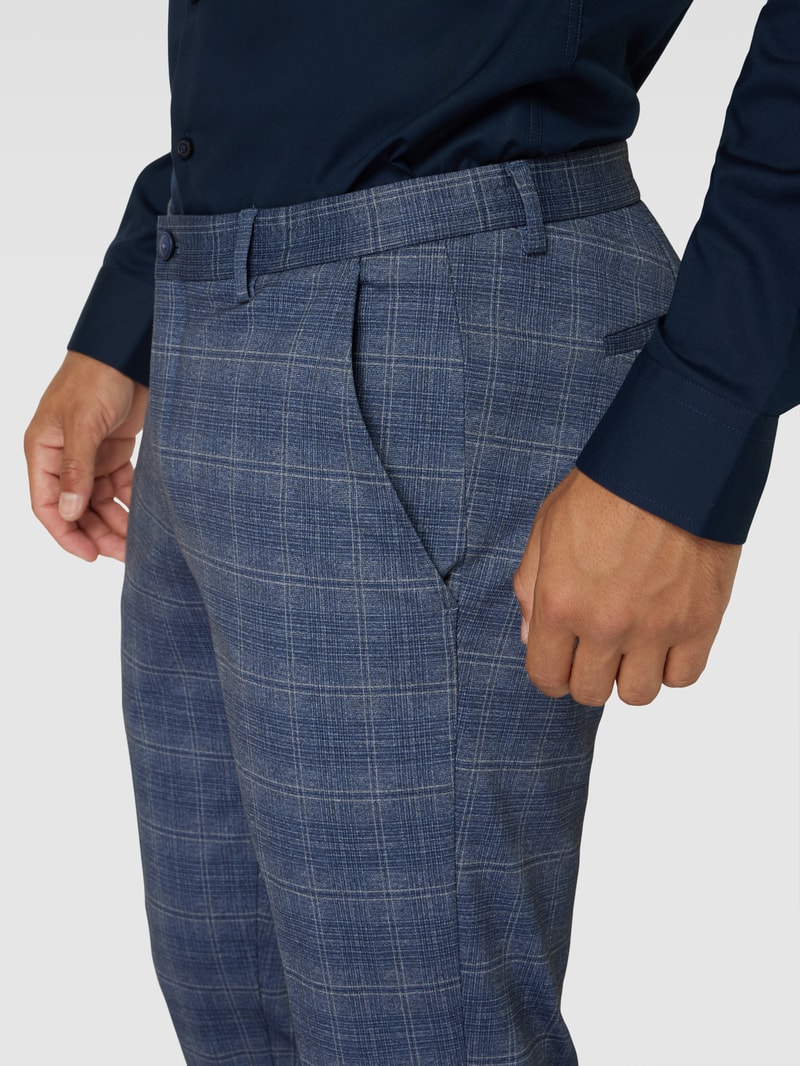 Anzughose mit Karomuster in jeans