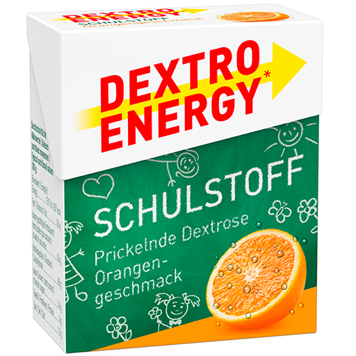 DEXTRO ENERGY Schulstoff Orange Täfelchen  50 g  Täfelchen