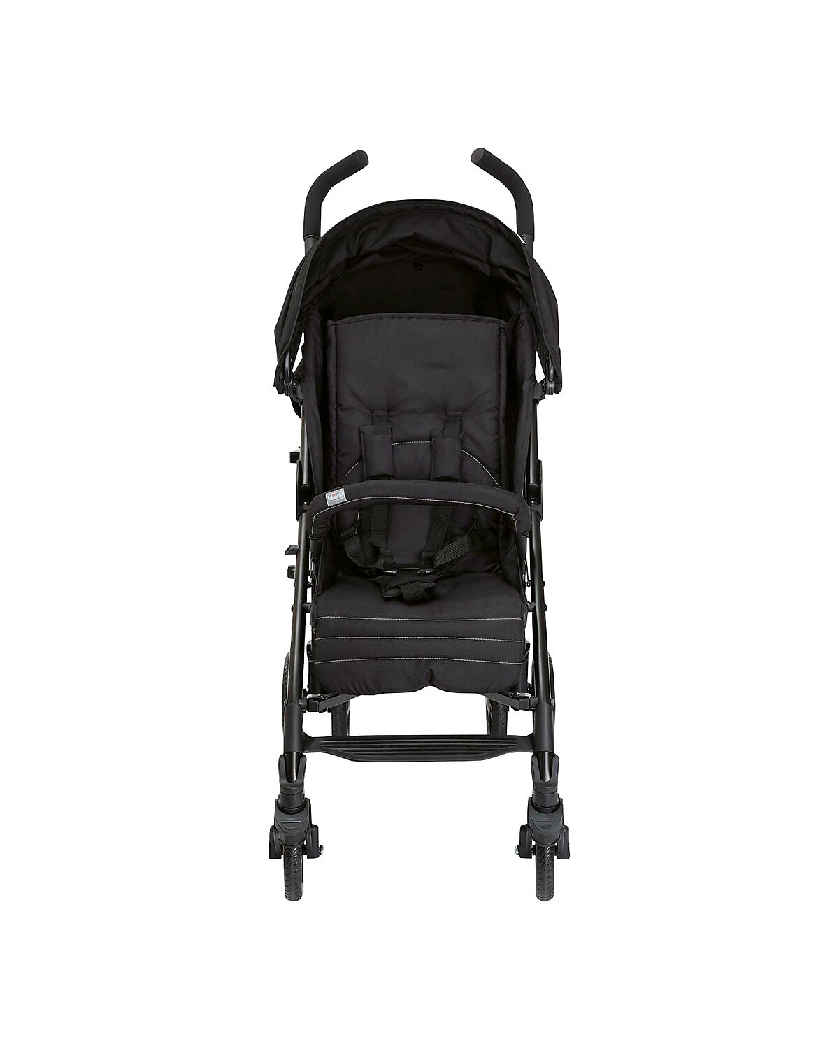 Buggy Sportwagen Lite Way4 schwarz, mit faltbarem Frontbügel 22Kg Traglast, mit neuem großen Verdeck und Textilen Design, inkl. Regenschutz, Einhängekorb