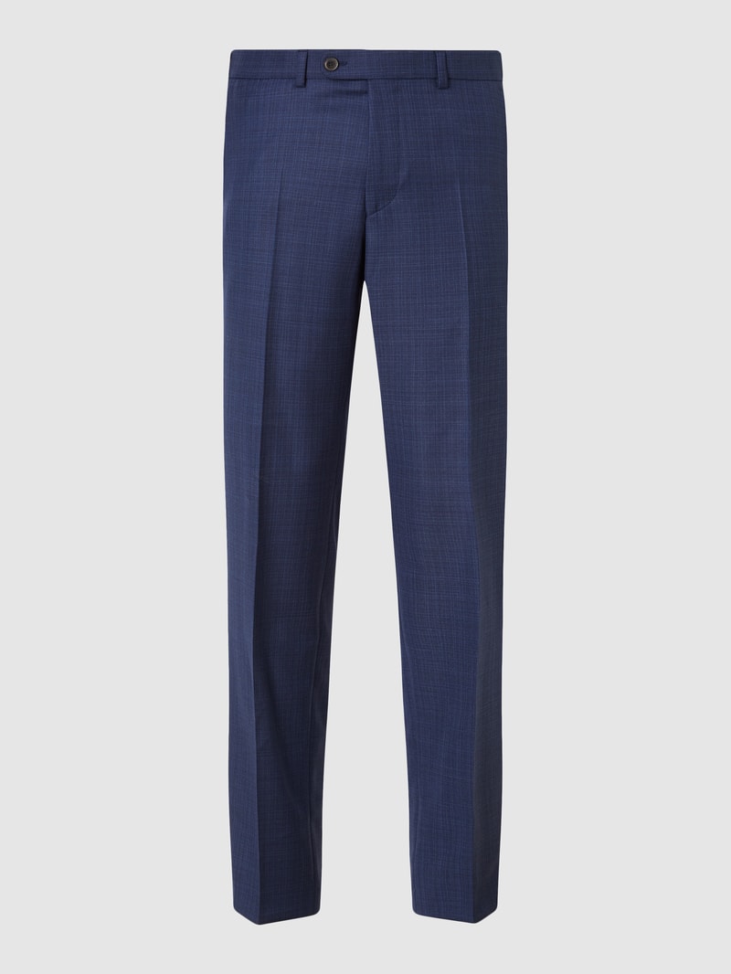 Modern Fit Anzughose aus Schurwolle Modell 'Per' in marineblau