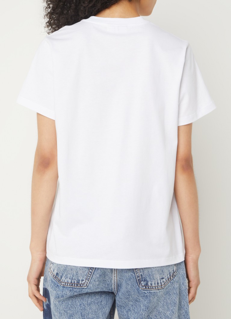 T-shirt Ganni in cotone biologico con logo stampato