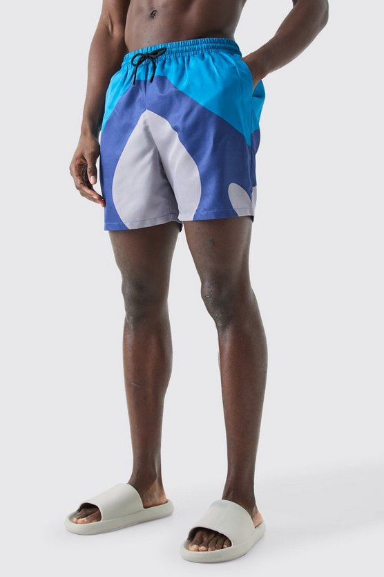 Mittellange Colorblock Badehose