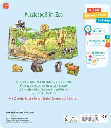 Mein großes Puzzle-Spielbuch: Zoo