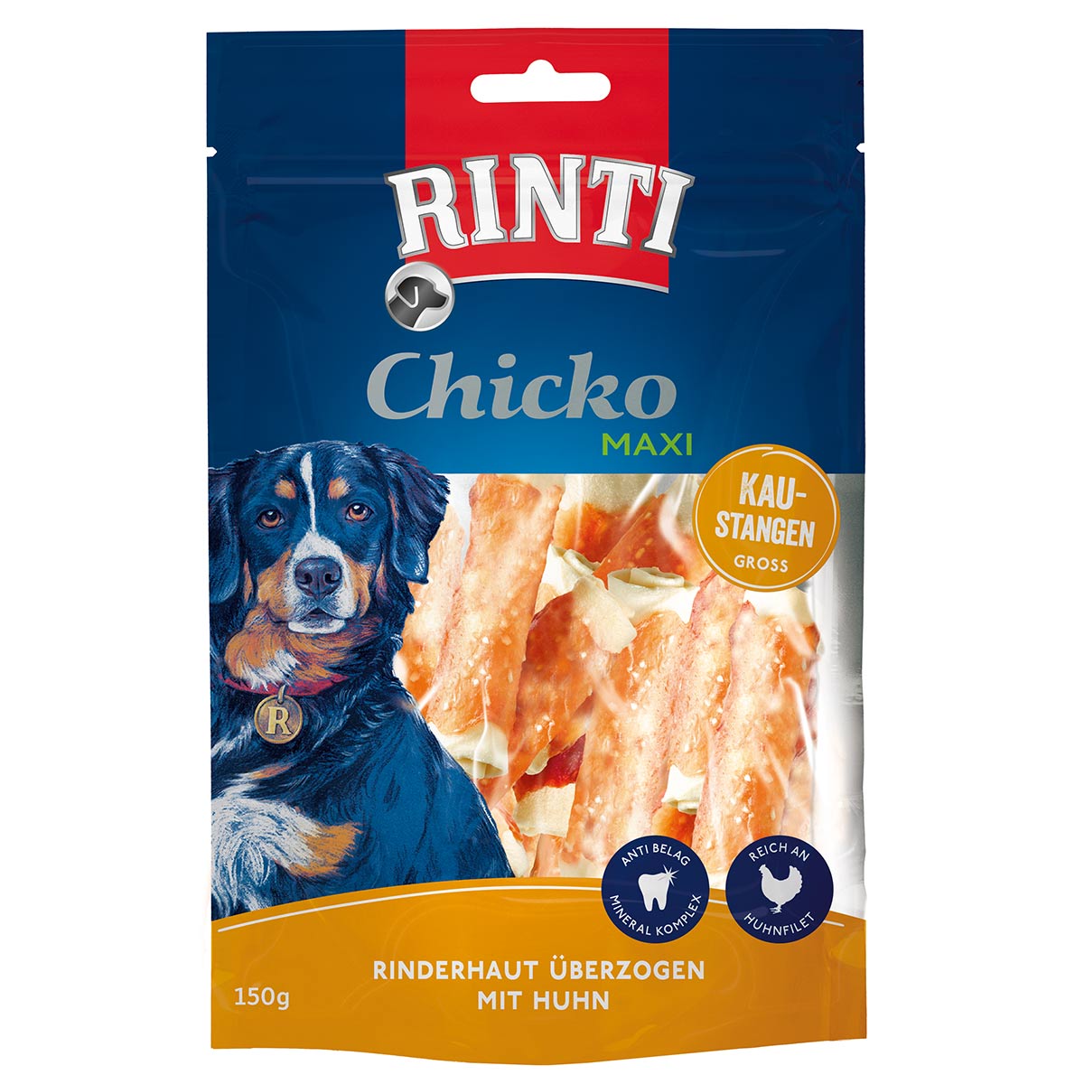 Rinti Chicko Maxi Kaustangen Groß mit Huhn 150g bei ZooRoyal