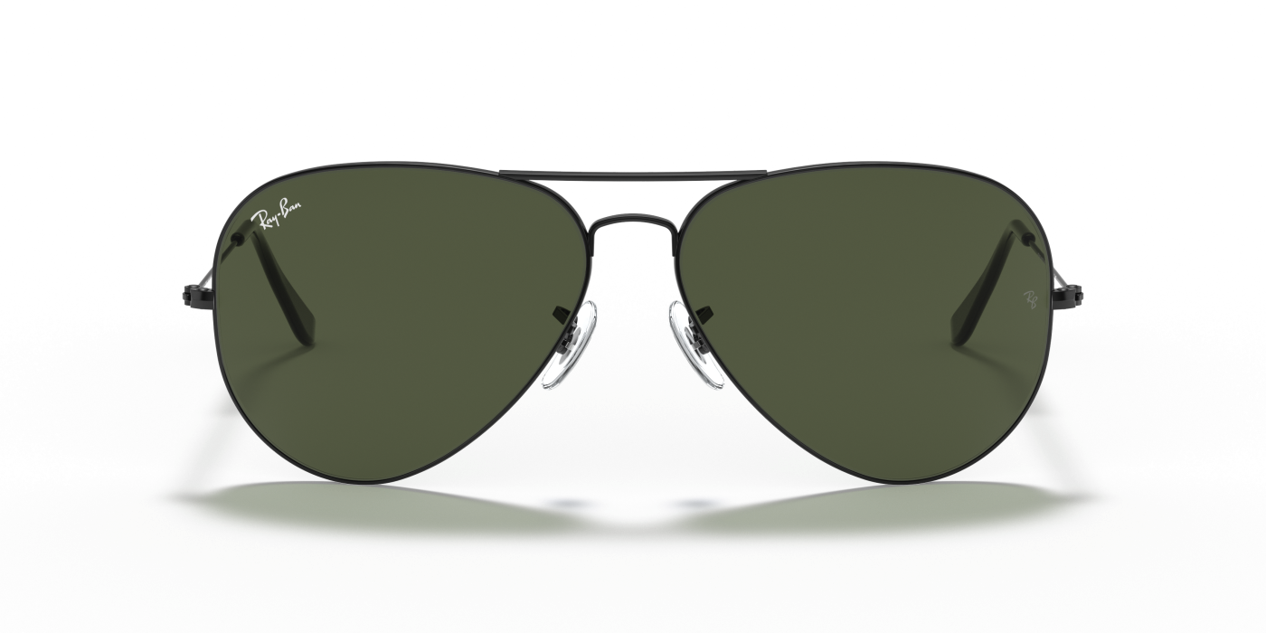 AVIATOR LARGE METAL II - Negru Lucios Verde