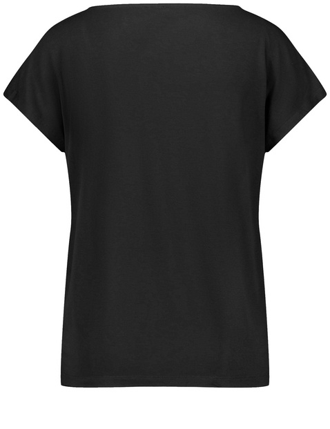 Figurumspielendes T-Shirt mit rundem Ausschnitt