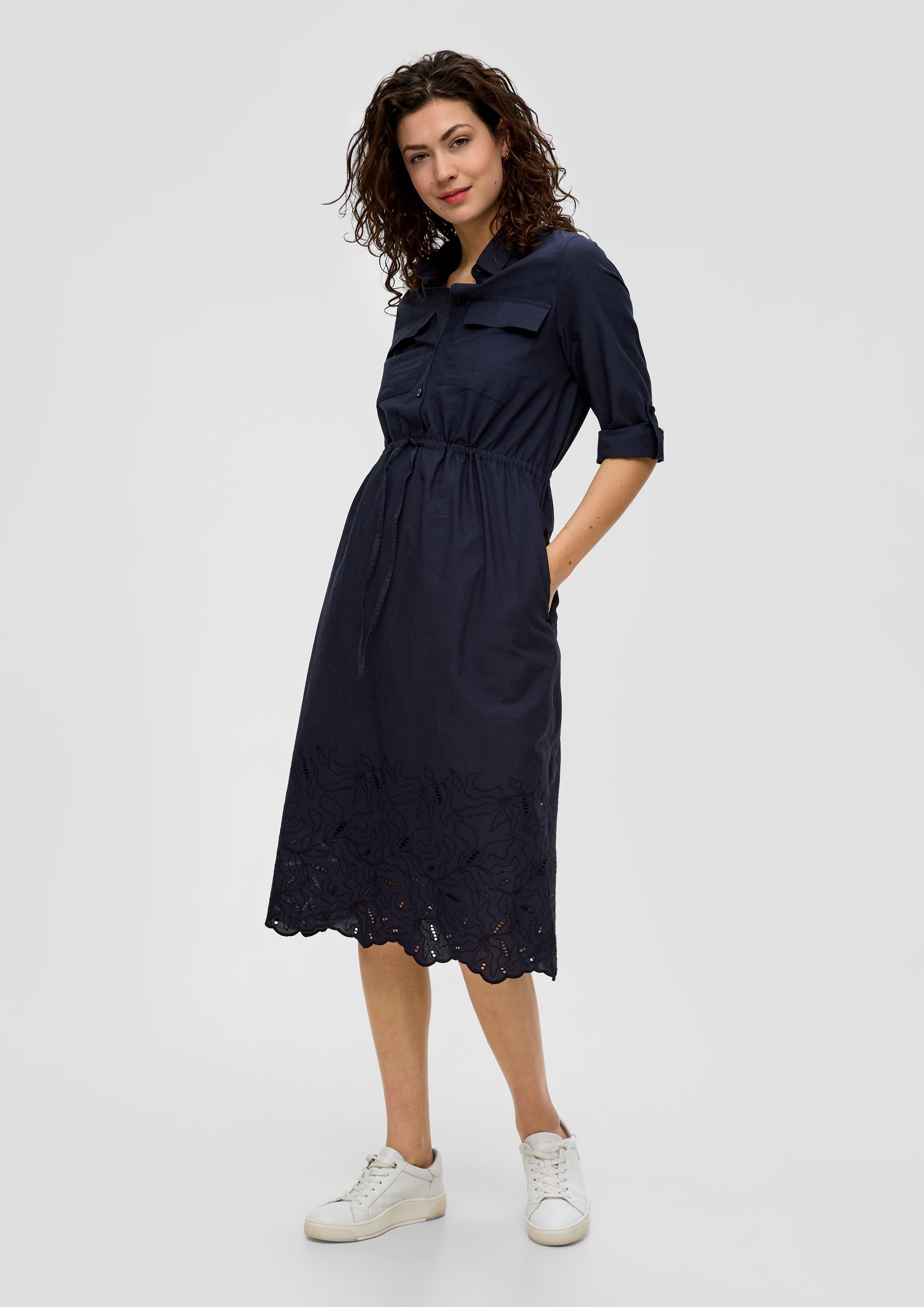 Langes Hemdkleid mit Broderie Anglaise  2144758-5959