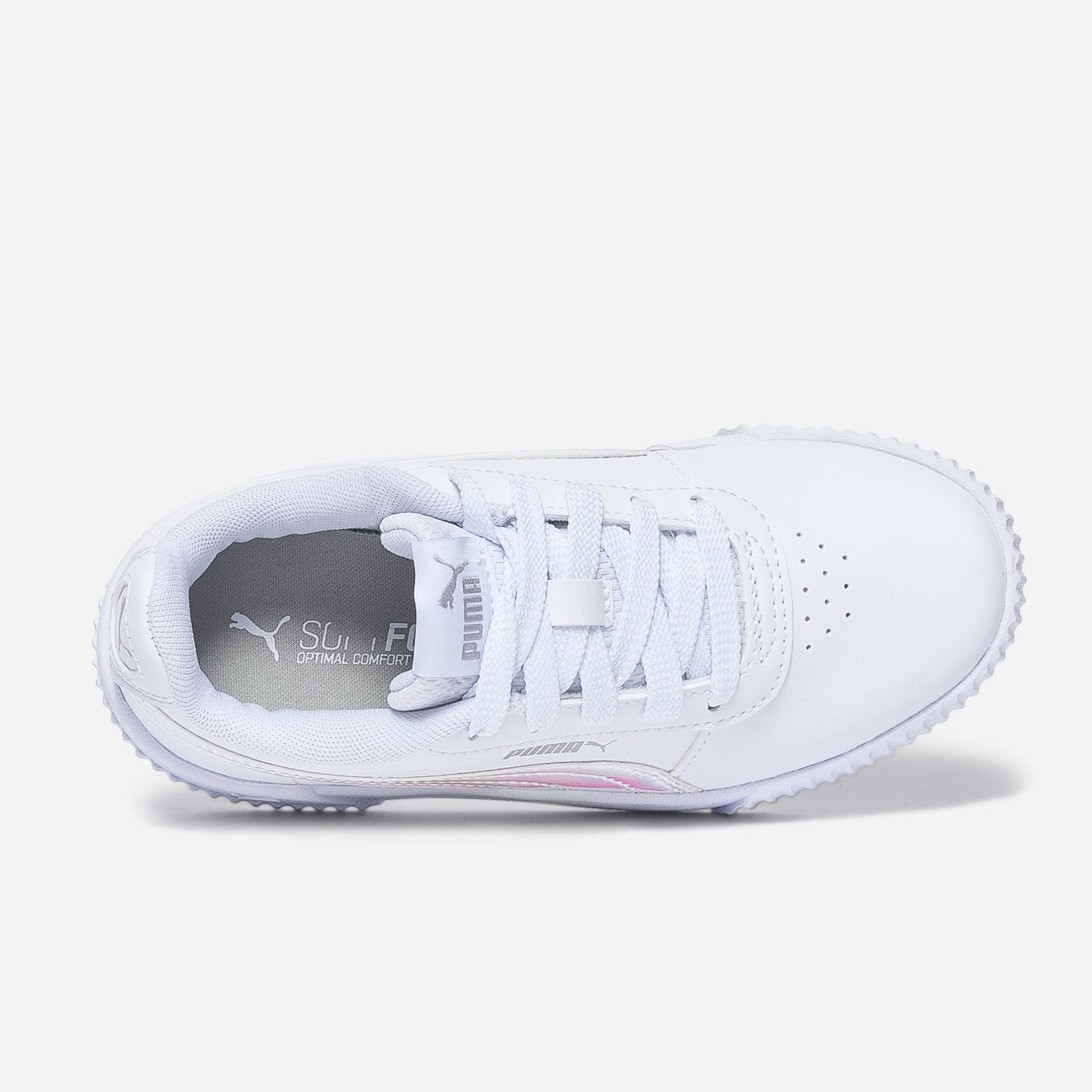 Sneakers PUMA blanche à ligne iridescente
