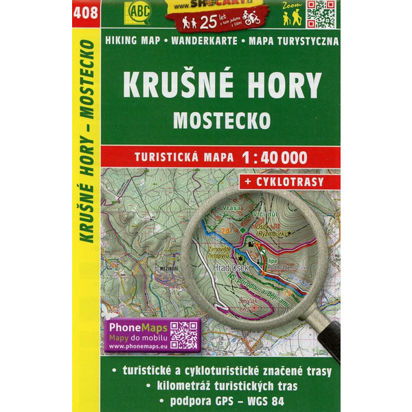 Wanderkarte Tschechien Krusne hory - Mostecko 1 : 40 000 - Wanderkarte