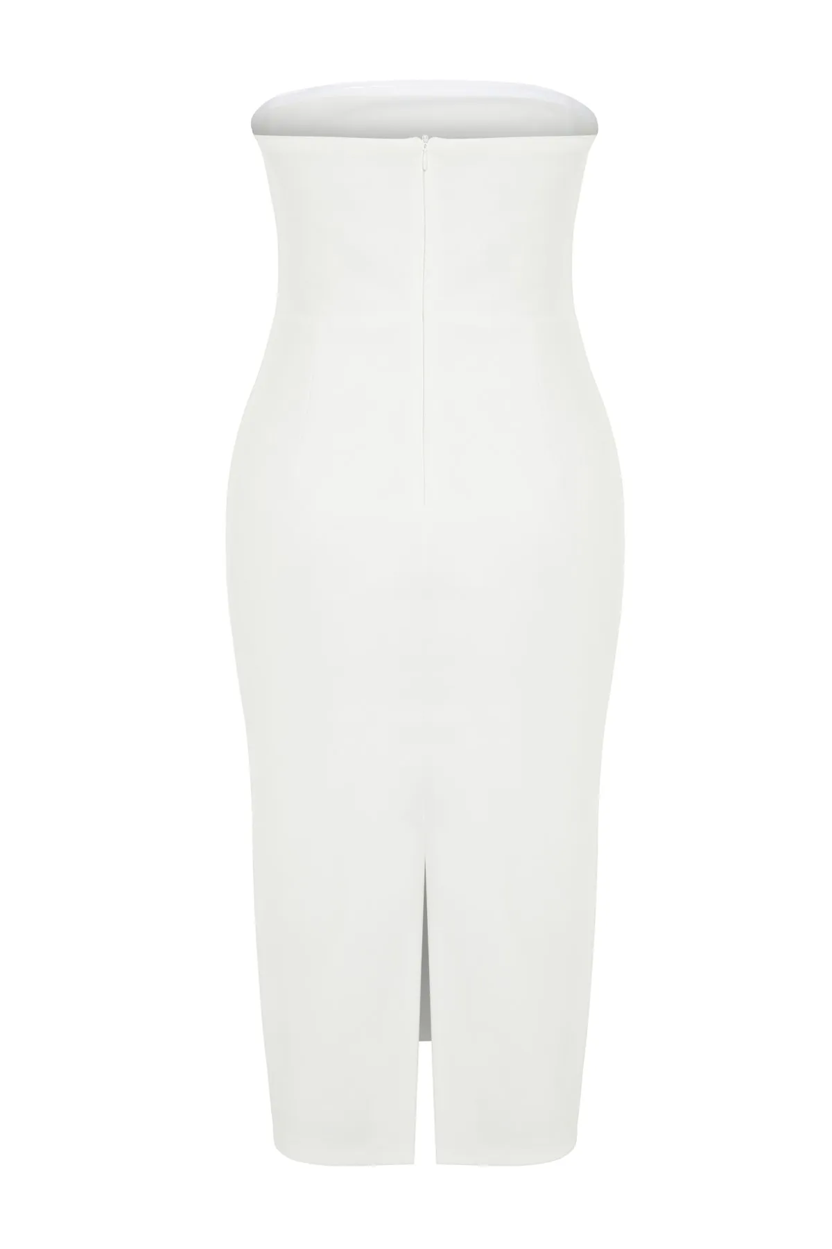 Trendyol Collection  Ecrufarbenes, körperbetontes, gefüttertes, gewebtes, glänzendes, juwelenbesetztes Abendkleid Gece Elbisesi TPRSS23EL00476