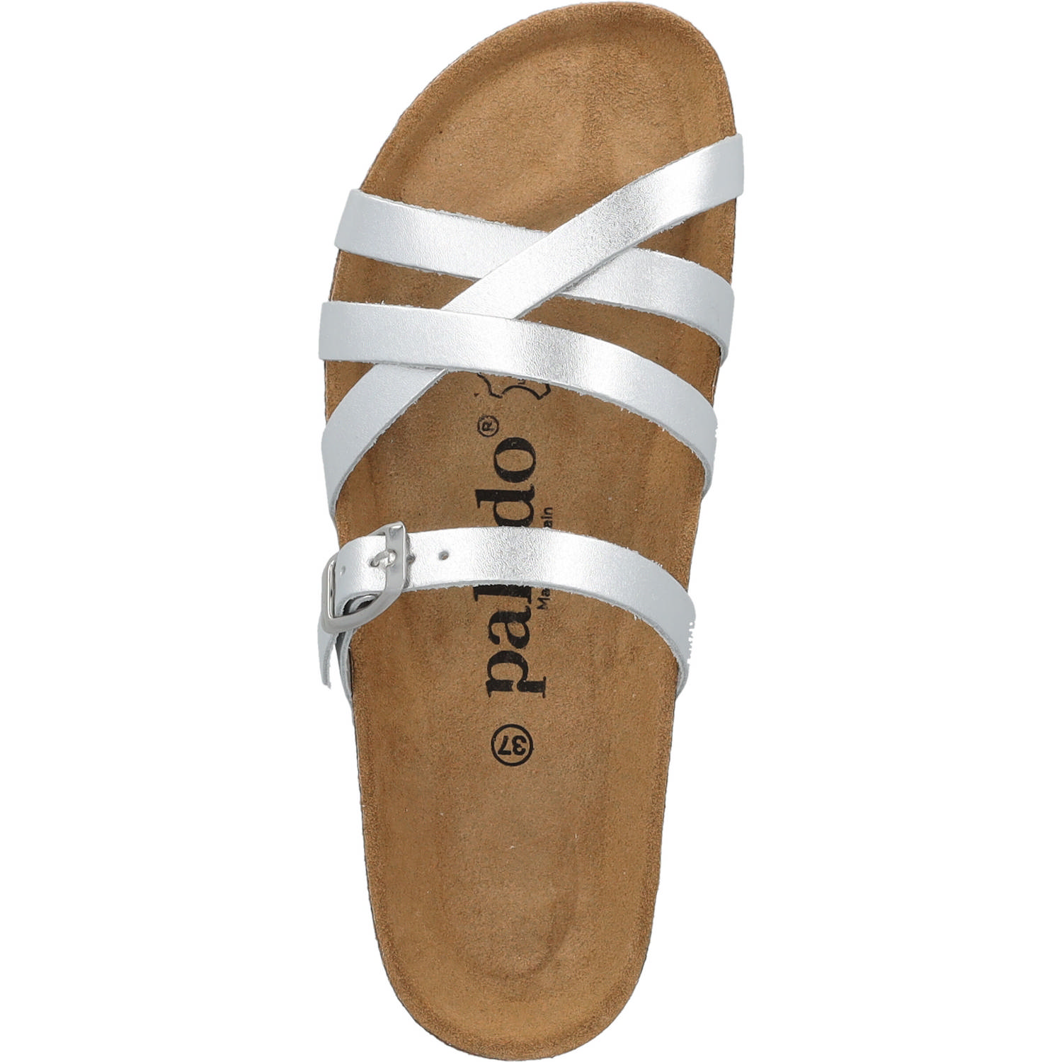 Palado Cruisi Premium Leather, Pantoletten, Damen, Silber Metallic