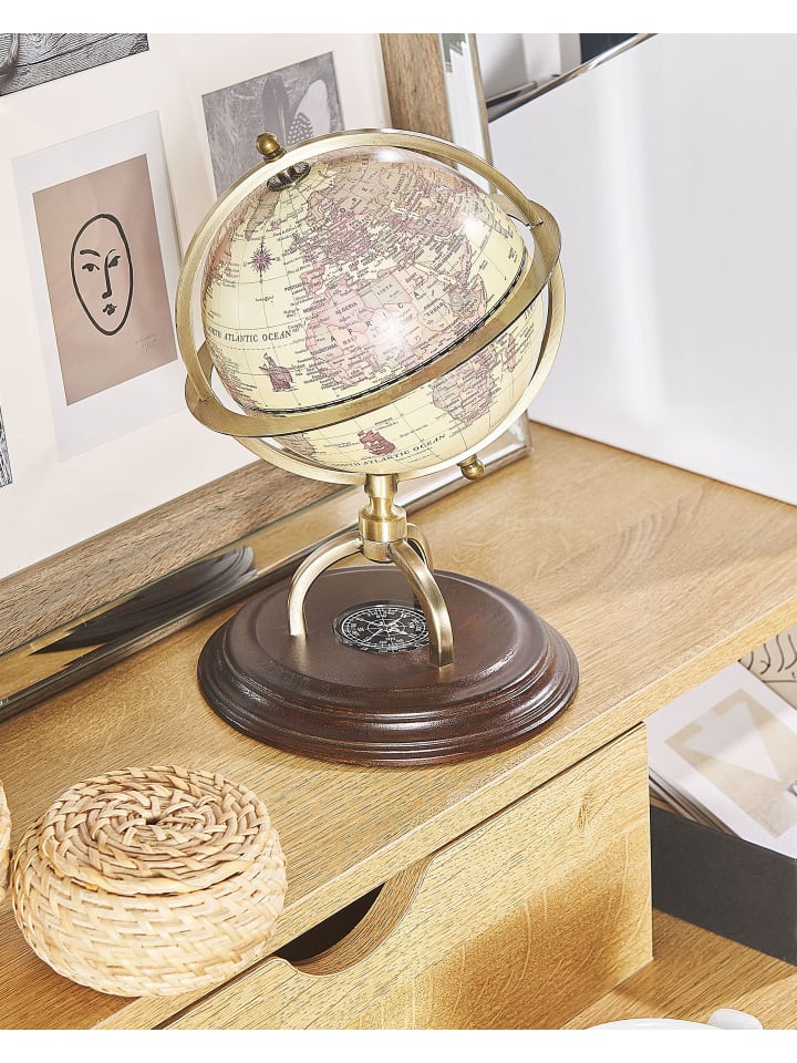 Beliani Globus PIZARRO in Beige/Braun/Bunt - (W) 16 x (H) 25 x (L) 16 cm günstig kaufen onesize