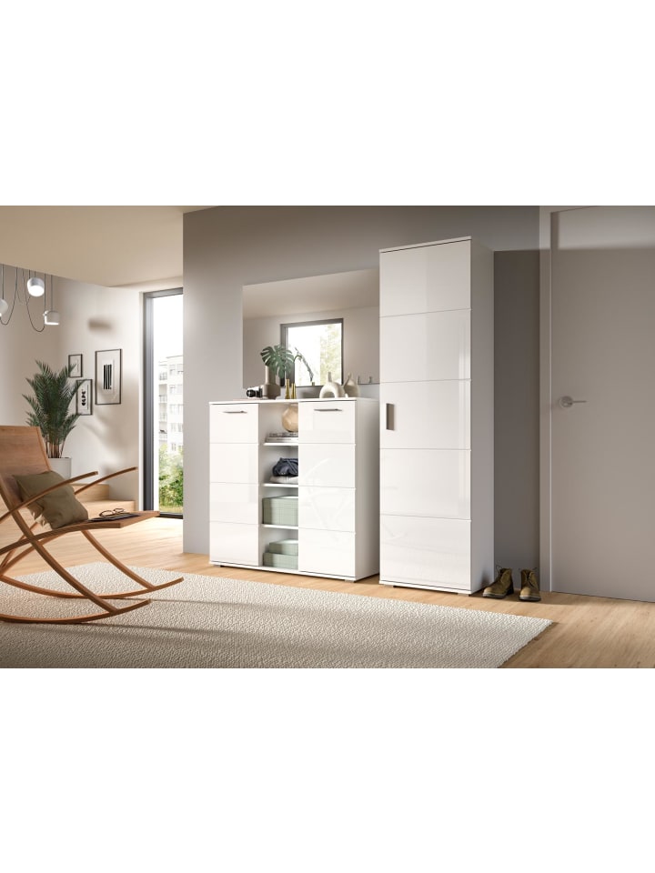 ebuy24 Garderobenmöbel-set Prego 3-teilig Weiß 180 x 37 cm günstig kaufen onesize