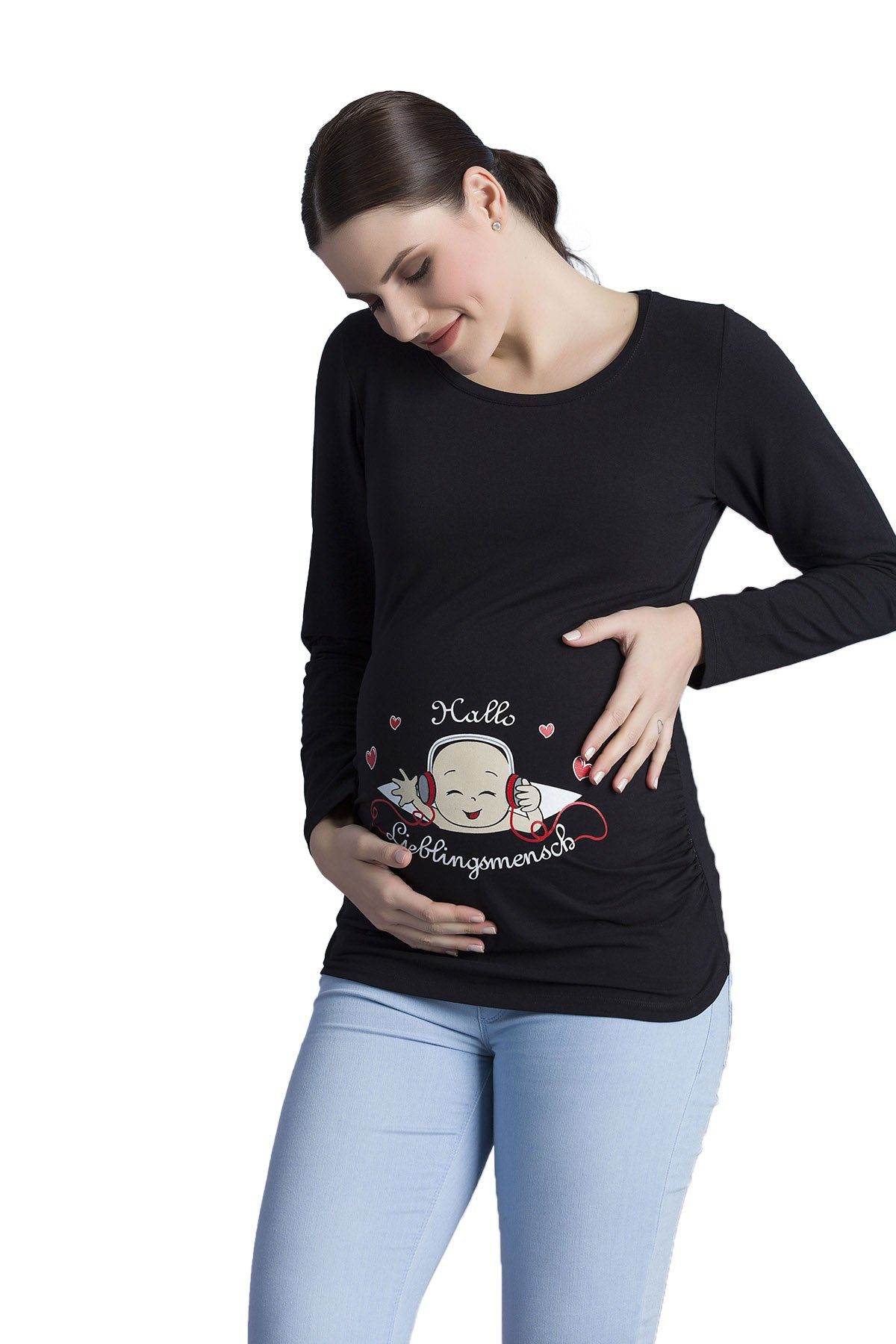 M.M.C. Umstandsshirt Hallo Lieblingsmensch mit Motiv