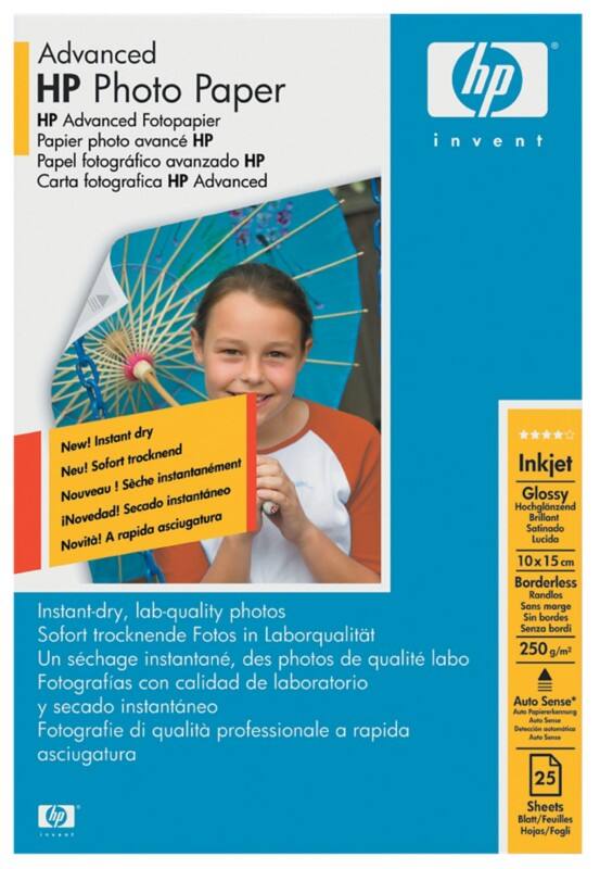 HP Glossy Fotopapier HPQ8691A Spezial 250 g/m² Weiß 25 Blatt