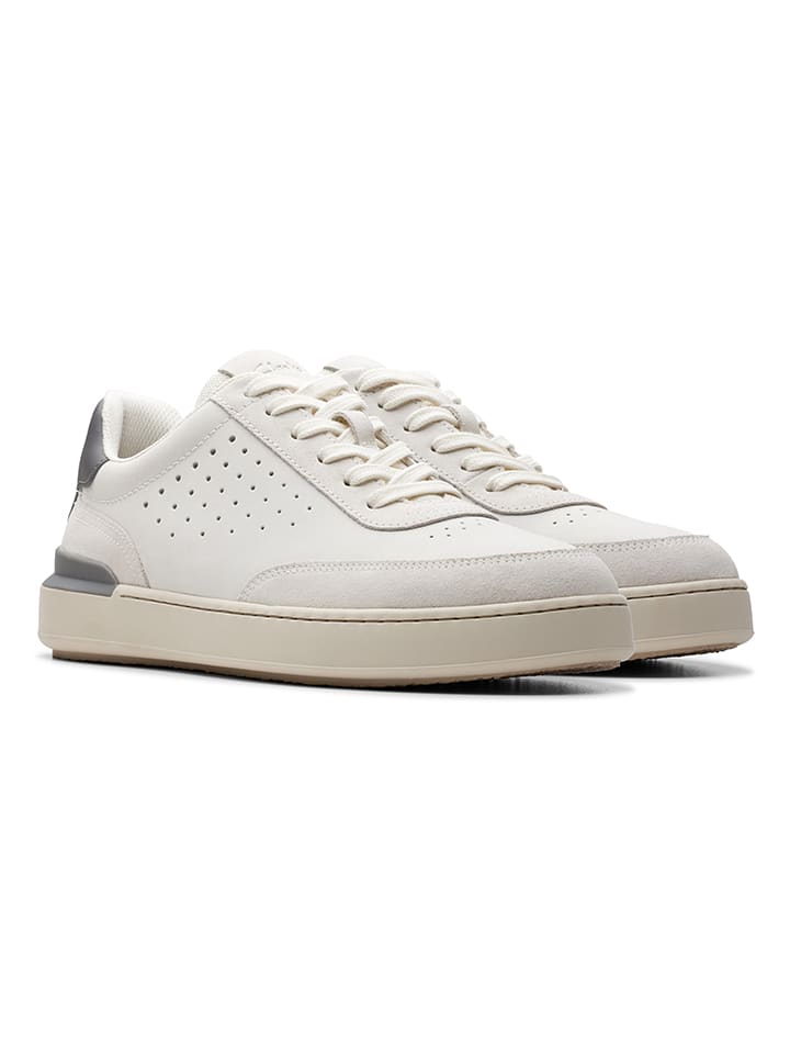 Clarks Leder-Sneakers ''Courtlite Run'' in Weiß günstig kaufen