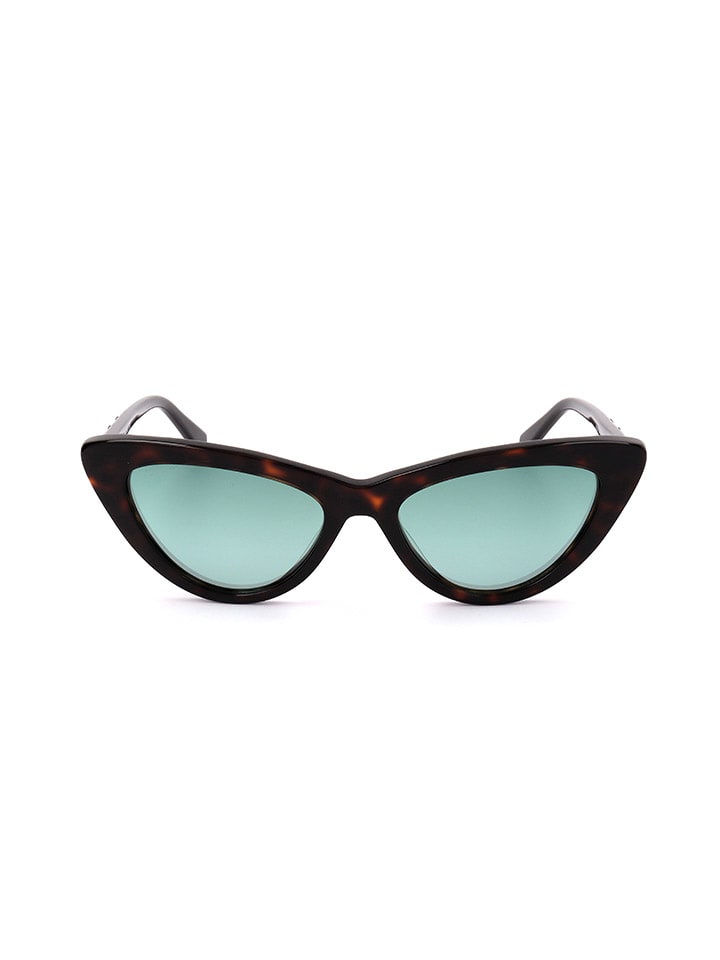 Swarovski Damen-Sonnenbrille in Dunkelbraun/ Hellblau günstig kaufen 52