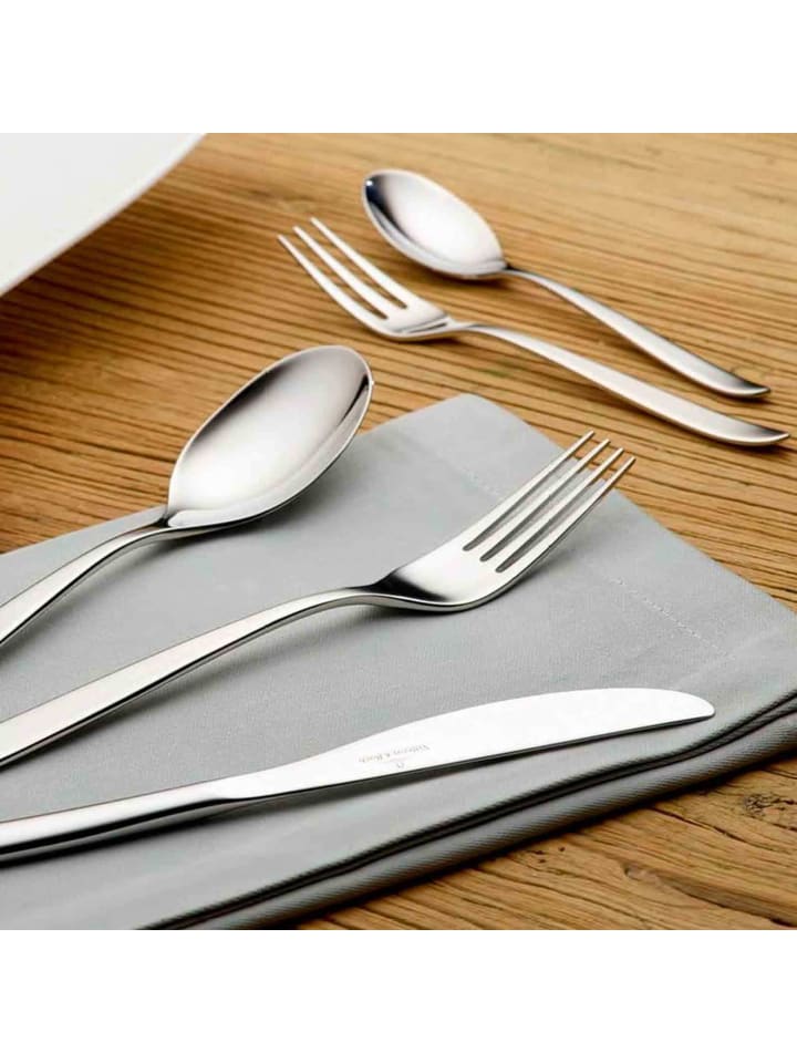 Villeroy & Boch 12er Set Tafelmesser SoftWave 23,7 cm in silber günstig kaufen onesize