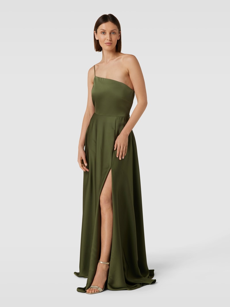 Abendkleid mit One-Shoulder-Träger Modell 'VIKTOR' in fuchsia