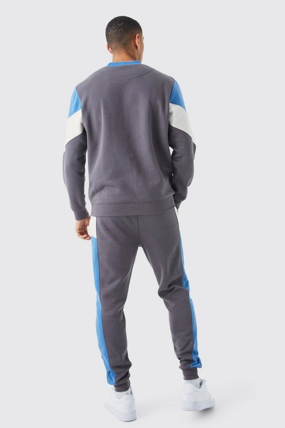 Colorblock Sweatshirt-Trainingsanzug