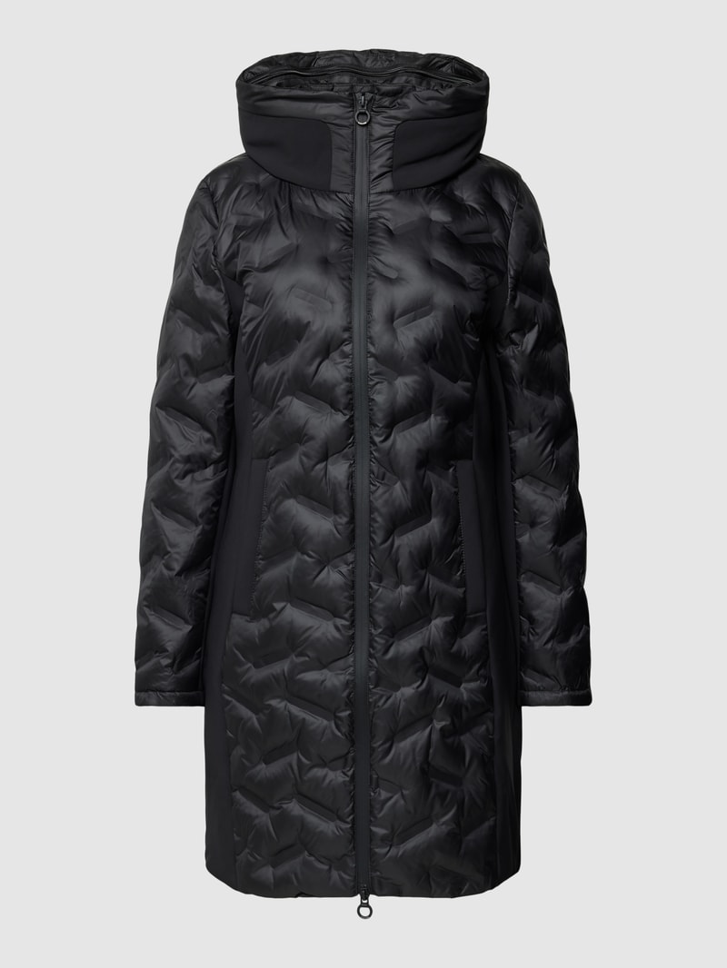 Hybridjacke mit Prägungen in schwarz