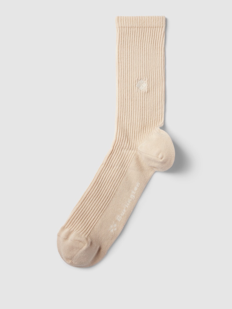 Socken mit Label-Details in beige