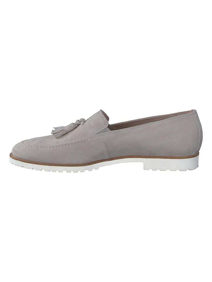Paul Green Leder-Slipper  in Grau günstig kaufen